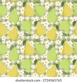 fundo de fruta de pera para estampas têxteis