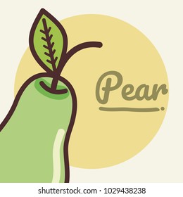 Pear fruit cartoon