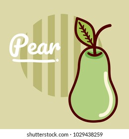 Pear fruit cartoon
