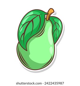 Estilo de dibujo a mano de dibujos de dibujos animados de fruta perez 