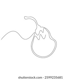 Pear fruit continuous line. Continuous one line drawing of delicious pear. Pear seed concept. single line drawing
