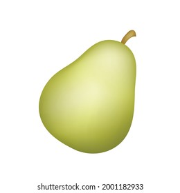 Pear Fruit Emoji Vector Design. Art Illustration Agriculture Food Farm Product. Pear isolated on white background.