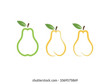 Pear Fruit Food Vector Illustration