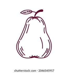 pear fruit fresh icon isolated