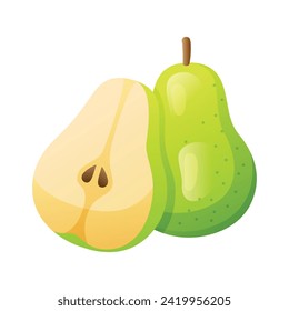 Diseño de iconos de fruta perez. Fruta fresca
