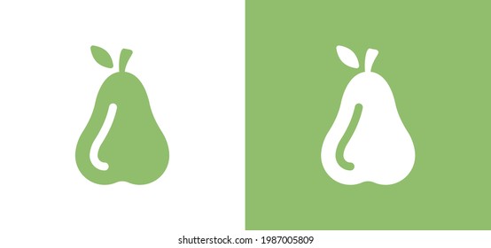Icono de diseño de frutos peros. Ilustración del vector