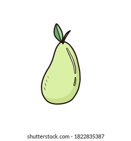Logo de dibujos animados de iconos de frutos perecederos con contorno