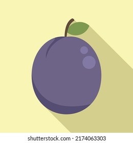 Pear fruit icon flat vector. Eco farm. Vegetable food