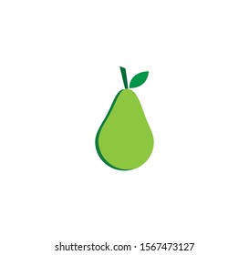 Pear fruit icon fresh vector logo template illustration