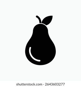 pear fruit icon fully editable vector template	