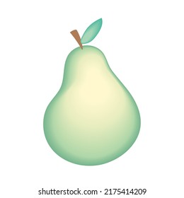 pear fruit icon isolated flat