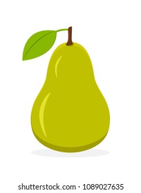 Pear fruit icon. Isolated fruits and vegetables. vector illustration