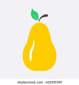 Pear fruit icon isolated on background. Modern flat pictogram, business,  marketing, internet concept. Trendy Simple vector symbol for web site design or button to mobile app. Logo illustration
