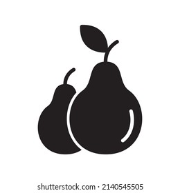 Icono de Fruto Pear Ilustración Modelo de Vector de Diseño Ilustración