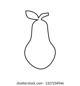 Pear fruit icon. Natural food sign