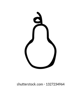 Pear fruit icon. Natural food sign