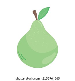 pear fruit icon on white background