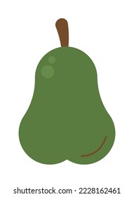 pear fruit icon on white background