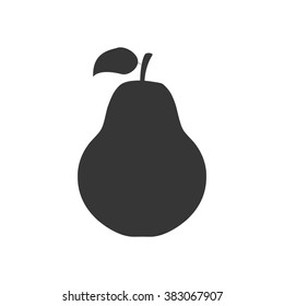 Pear Fruit Icon on the white background. Vector illustration