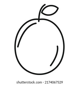 Pear fruit icon outline vector. Eco farm. Vegetable food