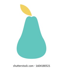 pear fruit icon over white background, vector illustration