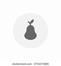Vector de signo de icono de pera fruta