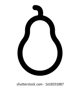 Pear fruit icon using line style vector design