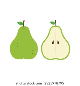 Diseño de vectores de iconos de Fruta de Pear.
