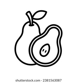 pear fruit icon vector design template simple and clean