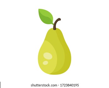 Pear fruit icon. Pear vector illustration.  Fruit icon. 