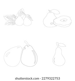pear fruit icon vector illustration design