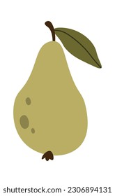 Pear Fruit Icon Vector Illustration