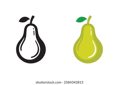 Pear fruit icon. Pear fruit vector on white background