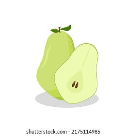 Pear fruit illustration. Pears icon. Fruits