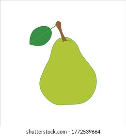 pear fruit. illustration for web and mobile design.
