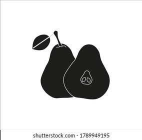 Birnenstück. Illustration für Web- und Mobile-Design.