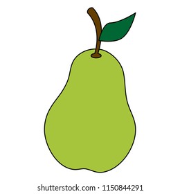 Pear fruit isolated