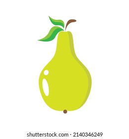 Pear fruit isolated icon on white background vector illustration.