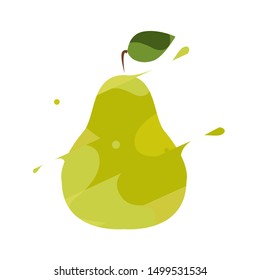 Pear Fruit Isolated Vector Icon