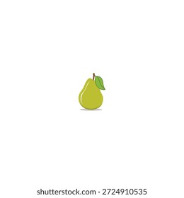 Pear fruit logo icon flat vector design