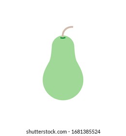 pear fruit on white background