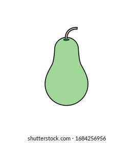pear fruit on white background