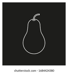 pear fruit on white background
