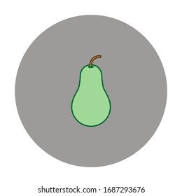 pear fruit on white background