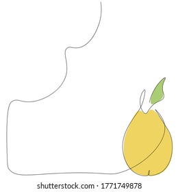 Fruto perecedero sobre fondo blanco, ilustración vectorial