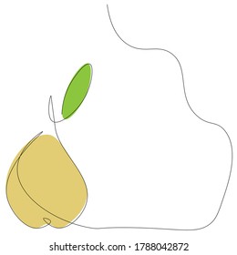 Birnen auf weißem Hintergrund. Vektorgrafik