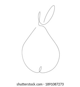 Fruto perecedero sobre fondo blanco, ilustración vectorial