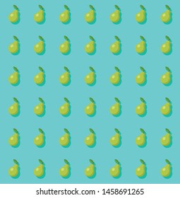 pear fruit organic cute pattern vector