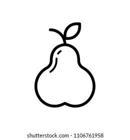 Pear Fruit Outline Icon