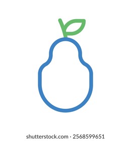 Pear fruit outline icon. Concept of healthy eating and vegetarianism.